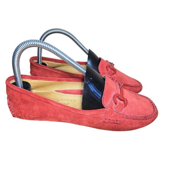 Patricia Green A Mano Deep Red Suede Brazilian Horsebit Professional Loafer 7 M - Picture 3 of 8